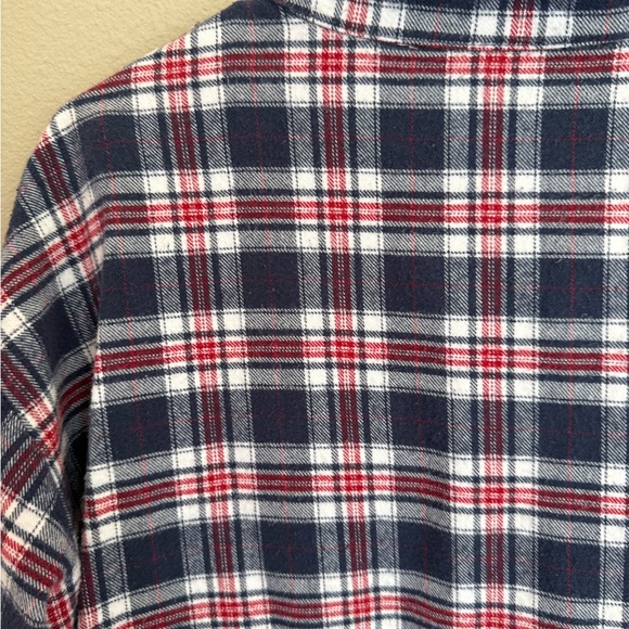 Vermint Flannel Company - Woolrich Blue and Red Casual Button Down Flannel Shirt - Picture 6 of 6